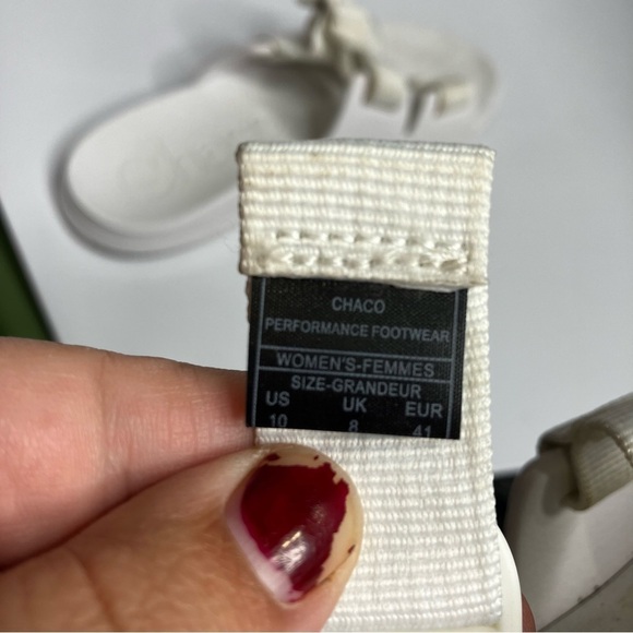 Chaco chillos slides sandals all white size 10 - Picture 8 of 8
